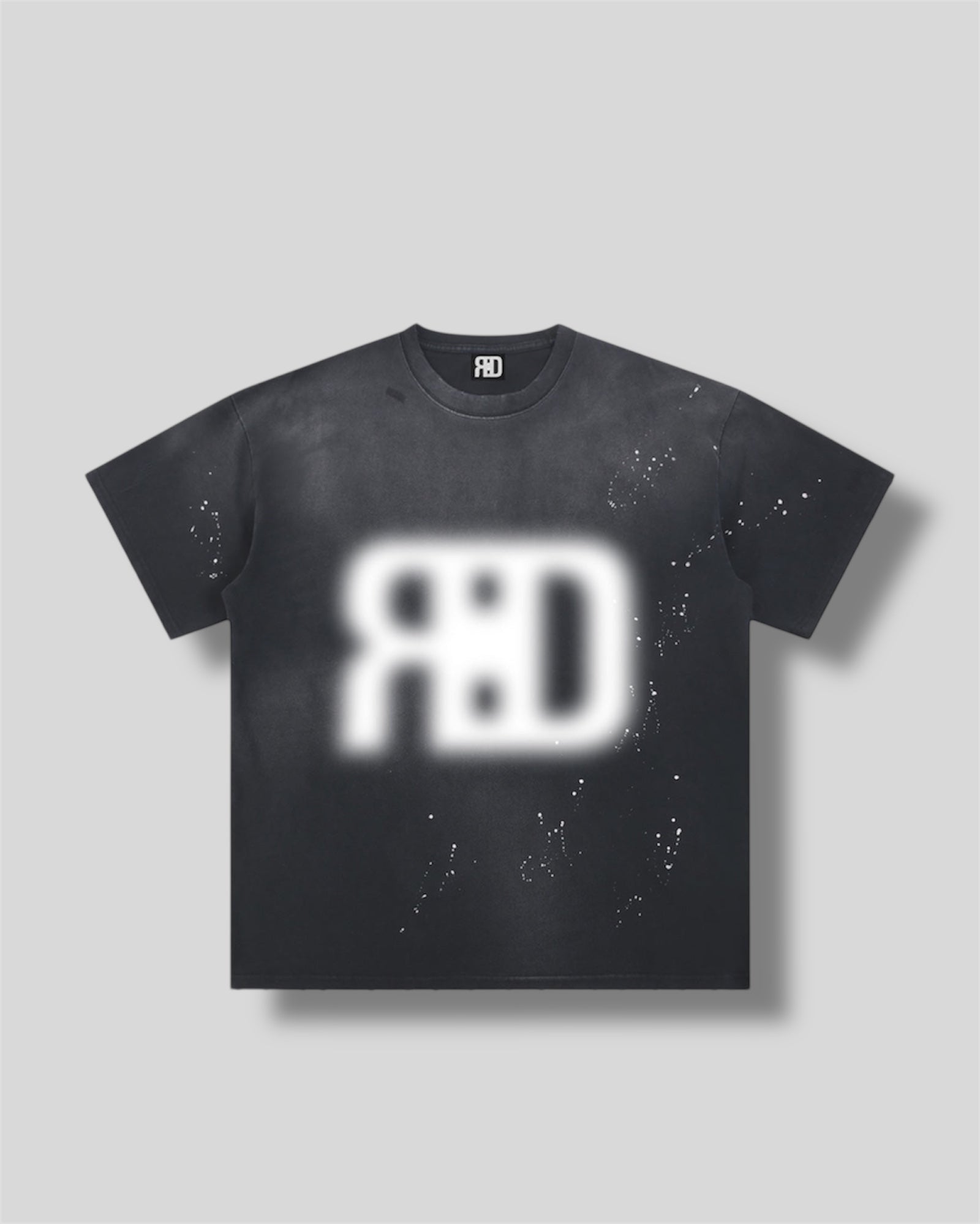 RE:VISION X DEJAVU  Hand-Frayed Sunfade Paint Splatter T-Shirt
