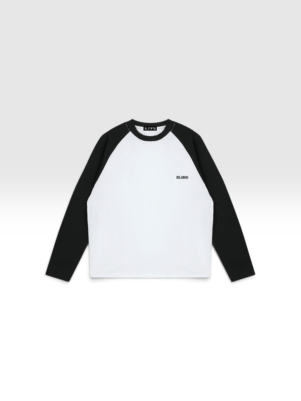 DEJAVU Color-Blocked Raglan Long-Sleeve T-Shirt