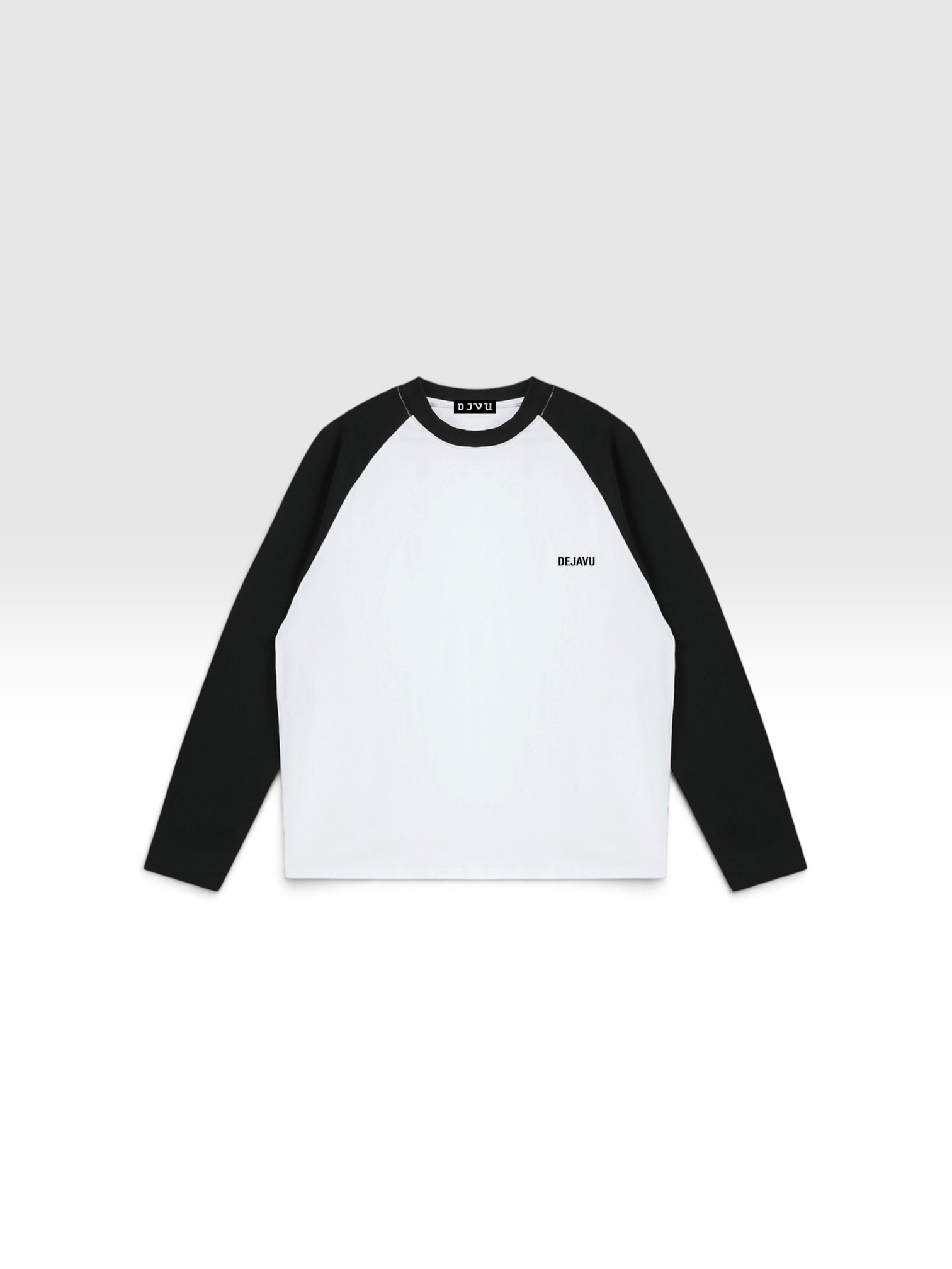DEJAVU Color-Blocked Raglan Long-Sleeve T-Shirt