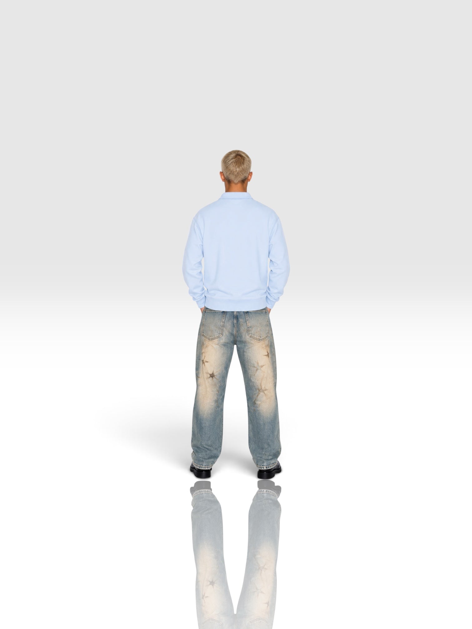 DEJAVU Unisex Vintage Wash Quarter-Zip Sweatshirt