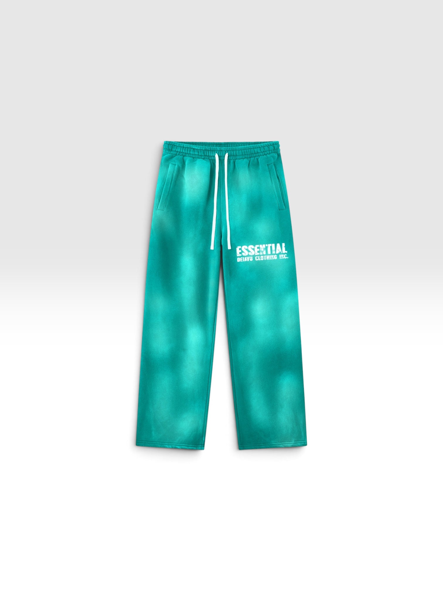 DEJAVU Unisex Sunfade Wide Leg Fleece Sweatpants