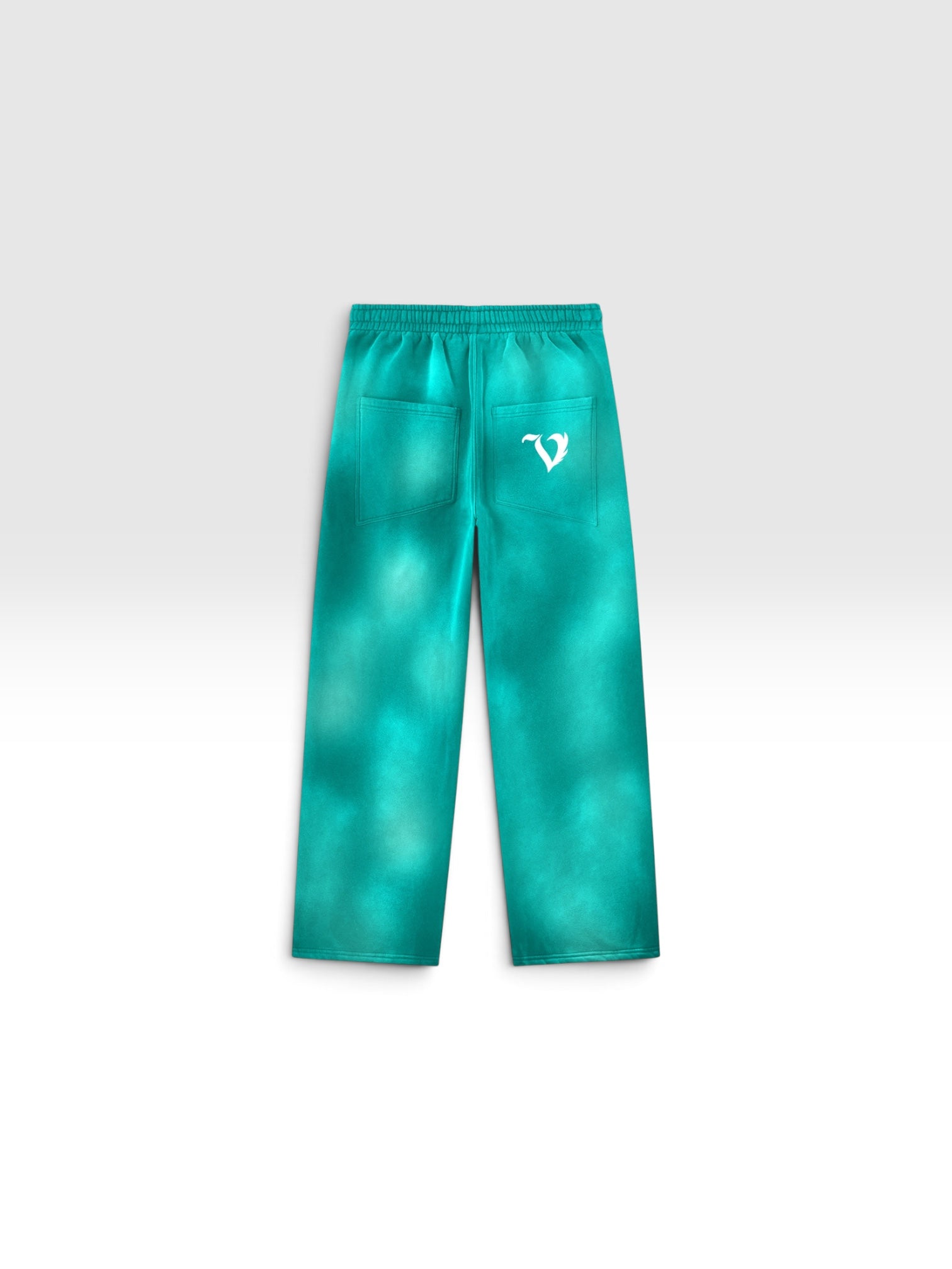 DEJAVU Unisex Sunfade Wide Leg Fleece Sweatpants