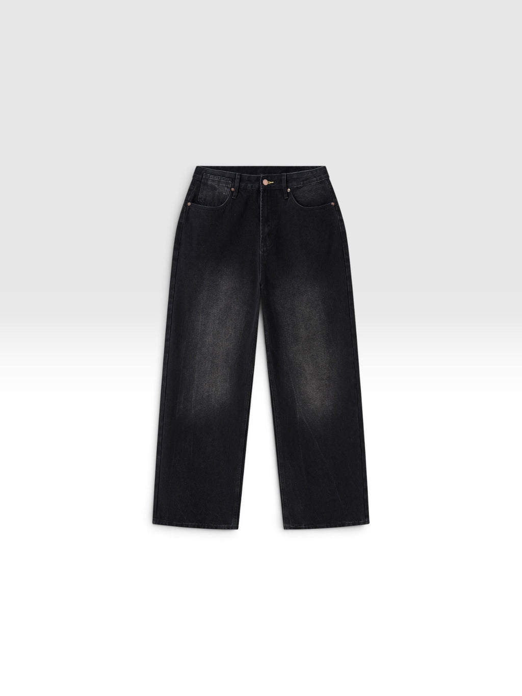 DEJAVU Men's Vintage Wash Wide Leg Jeans
