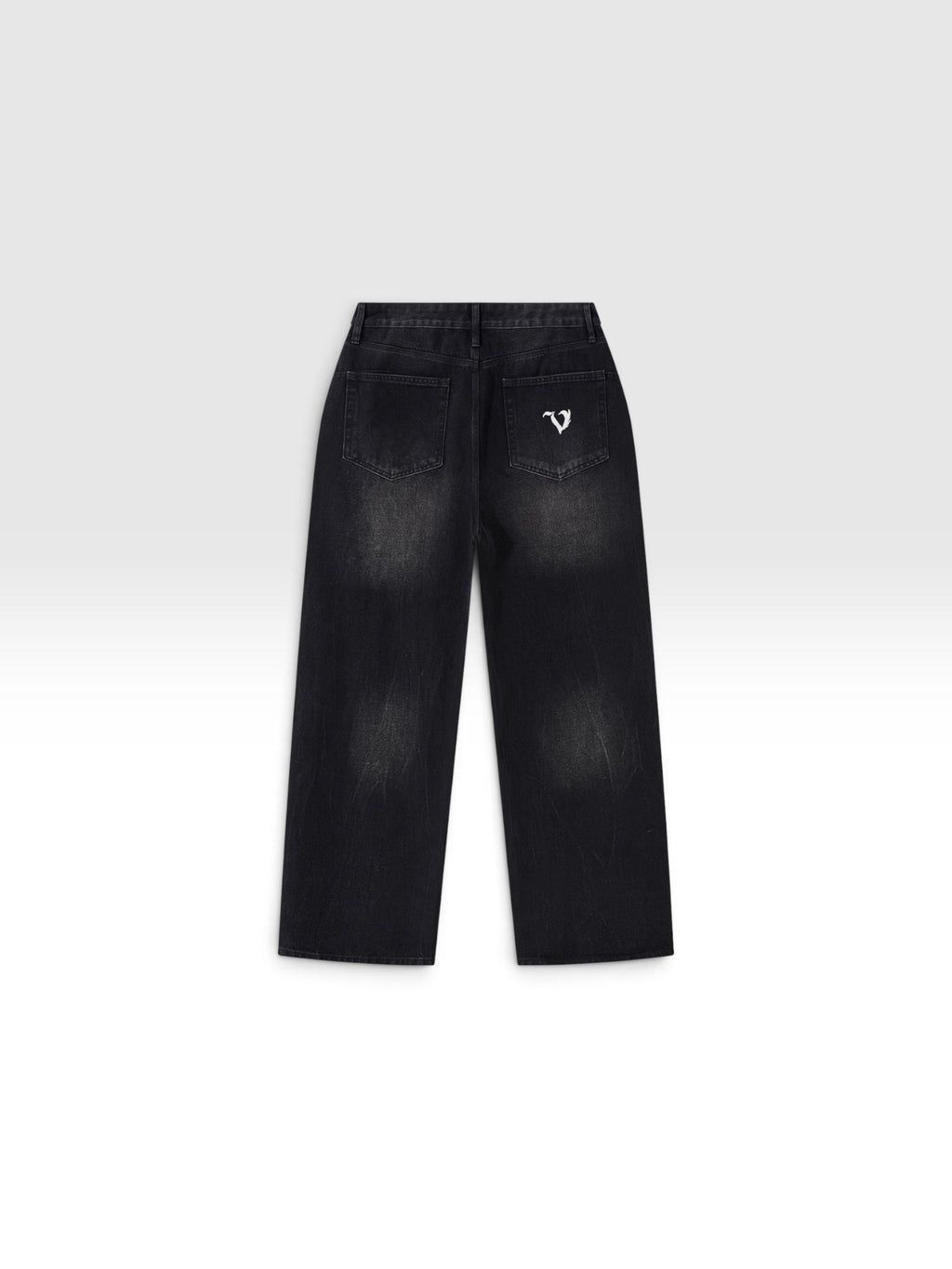 DEJAVU Men's Vintage Wash Wide Leg Jeans