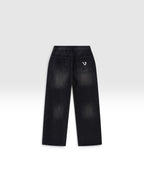 DEJAVU Men's Vintage Wash Wide Leg Jeans