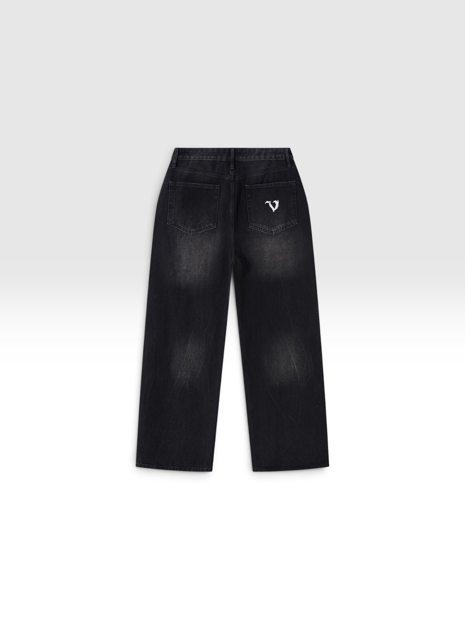DEJAVU Men's Vintage Wash Wide Leg Jeans