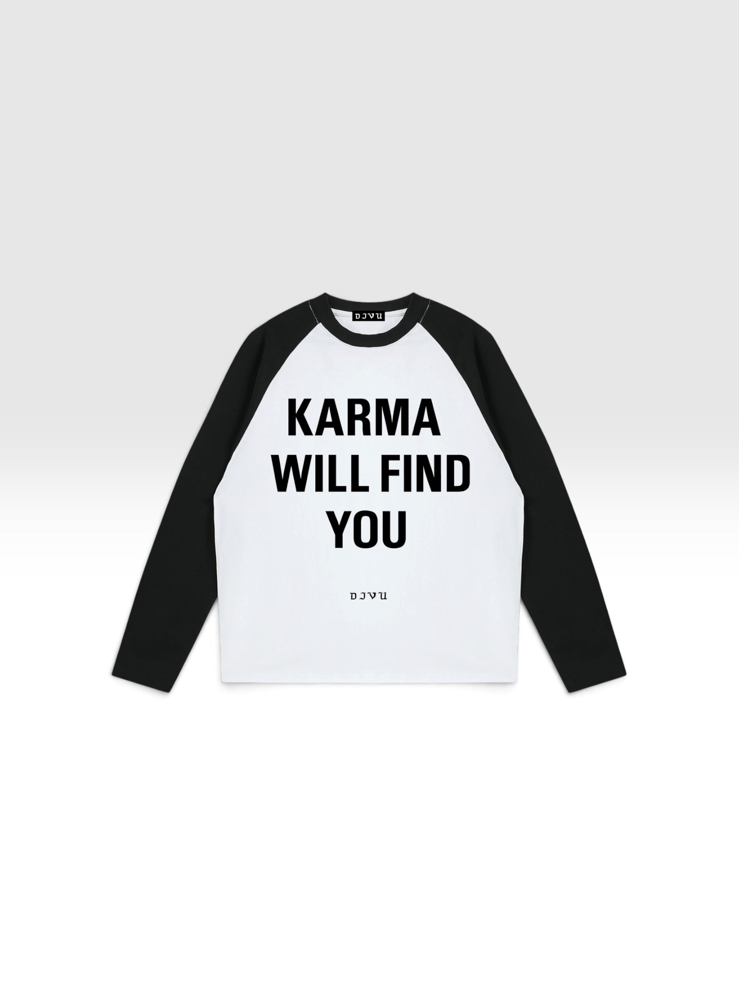 DEJAVU Color-Blocked Raglan Long-Sleeve T-Shirt