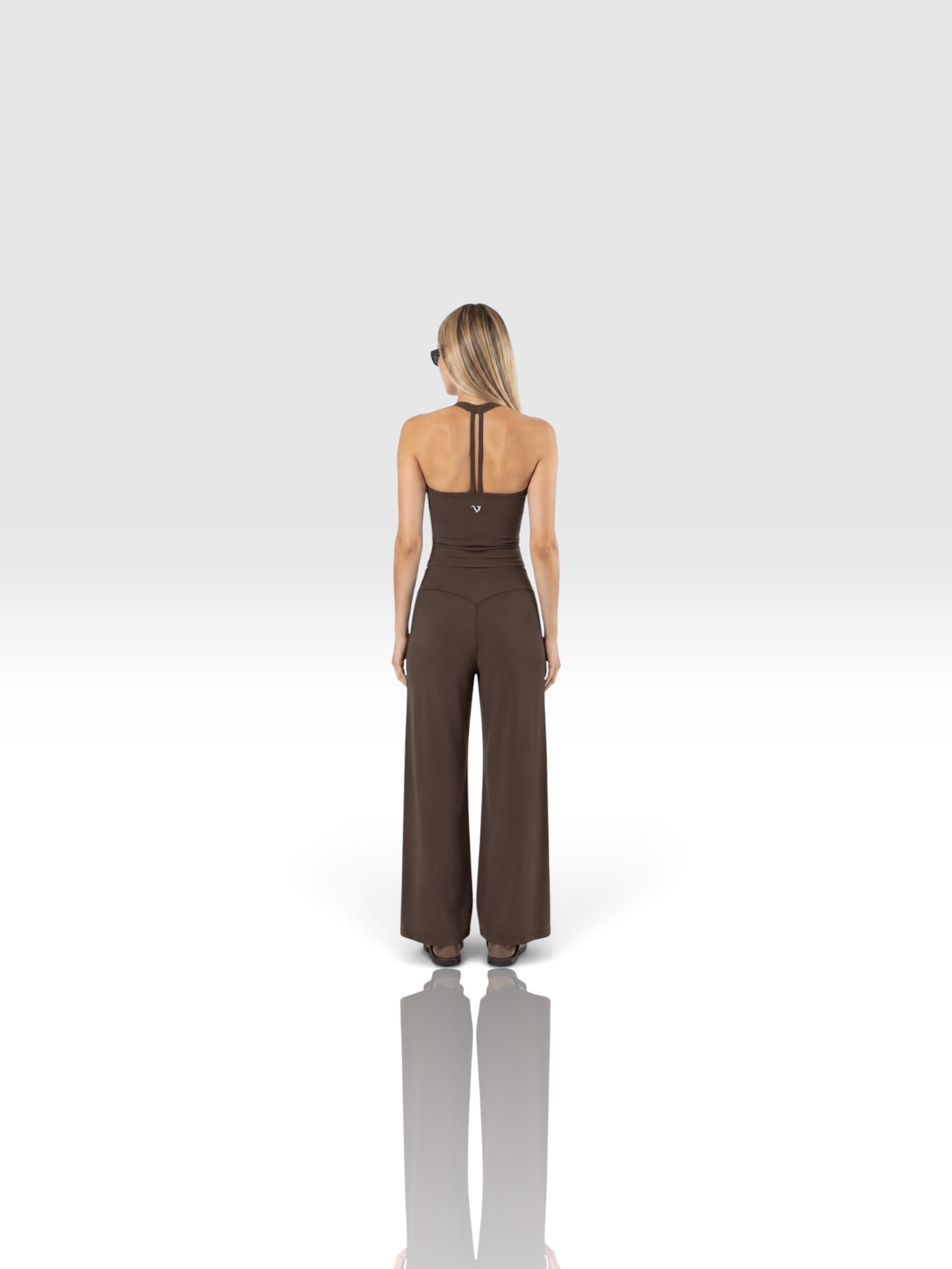 DEJAVU Women’s Halter V-Neck Yoga Tank Top