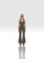 DEJAVU Women’s Halter Flared Jumpsuit