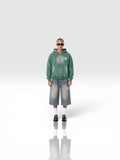 DEJAVU ZIP HOODIE GREEN