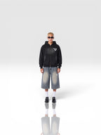 DEJAVU ZIP HOODIE BLACK