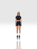 DEJAVU CROPPED ZIP TOP