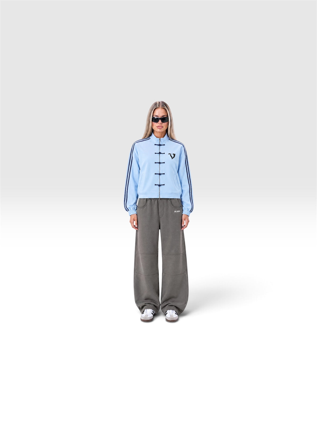 DEJAVU UNISEX ZIP JACKET BABY BLUE