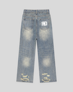 RE:VISION X DEJAVU  Vintage Wash Distressed Denim Jeans