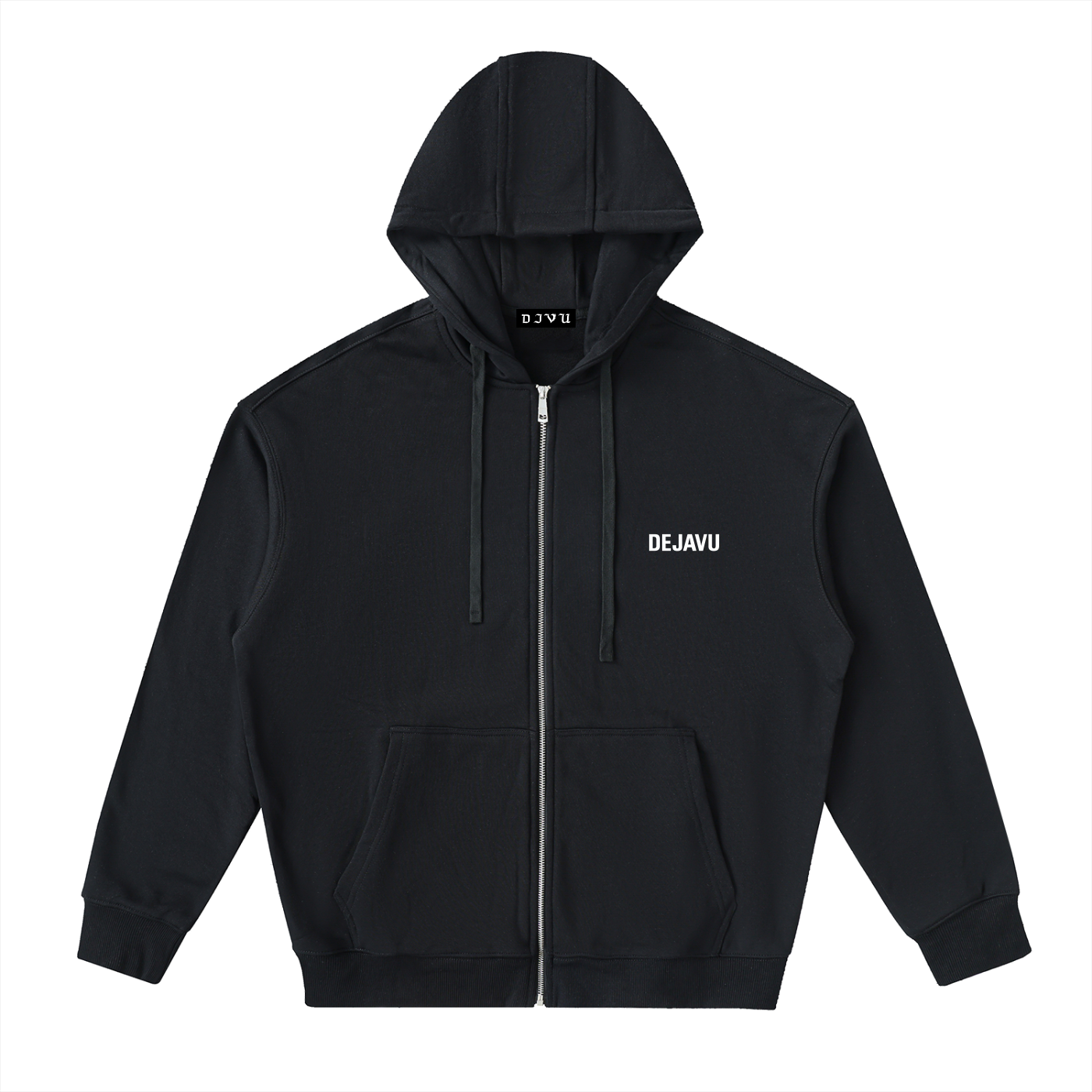 DEJAVU Drop-Shoulder Zip Up Hoodie