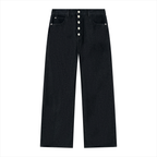 Men's Vintage Wash Wide Leg Denim Jeans