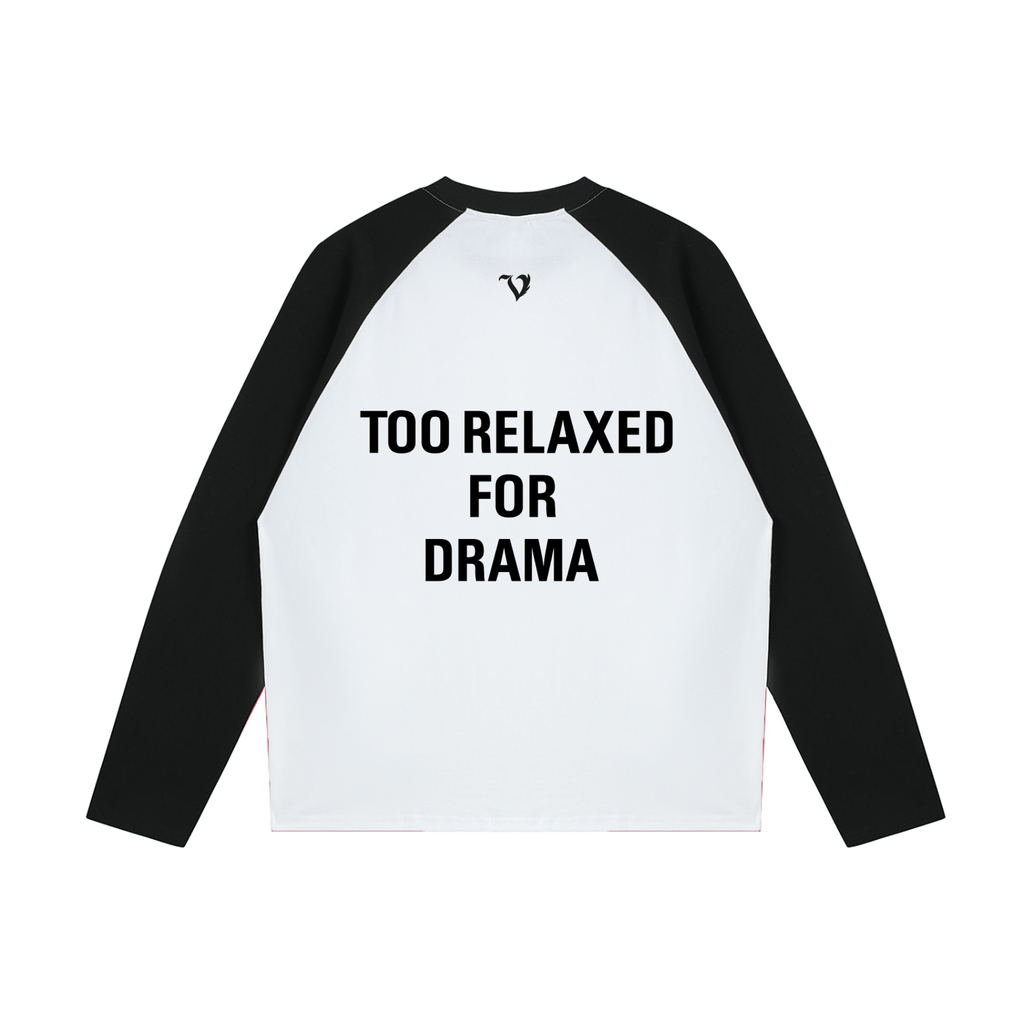 DEJAVU Color-Blocked Raglan Long-Sleeve T-Shirt
