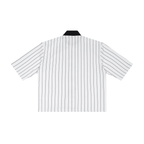 Unisex Striped Full-Zip Baseball Jersey