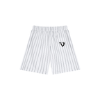 Unisex Striped Loose Fit Shorts