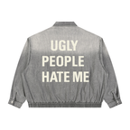 Unisex Vintage Wash Full-Zip Denim Jacket
