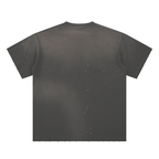 DEJAVU Hand-Frayed Sunfade Paint Splatter T-Shirt