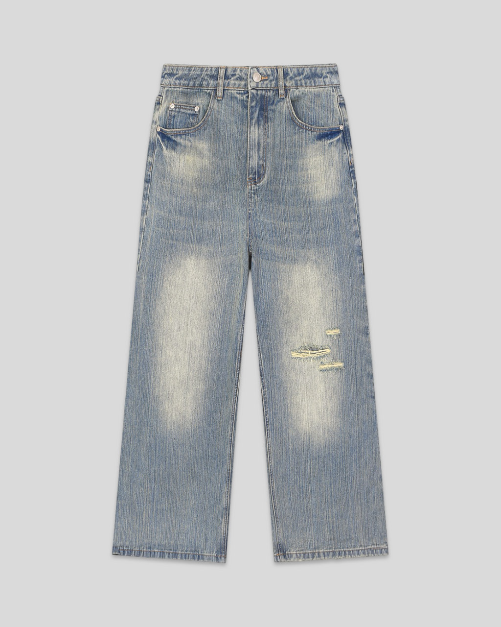 RE:VISION X DEJAVU  Vintage Wash Distressed Denim Jeans