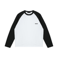 DEJAVU Color-Blocked Raglan Long-Sleeve T-Shirt
