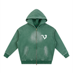 DEJAVU ZIP HOODIE GREEN